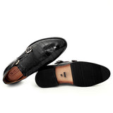 NICHE Black Fab Croco Double Monk