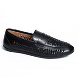 NICHE Black Hand Weaved Kolhapuri Loafer (Extra Comfortable)