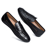 NICHE Black Hand Weaved Kolhapuri Loafer (Extra Comfortable)