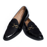 NICHE Black Patent Dazzle Hooked Loafers