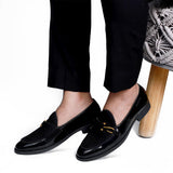 NICHE Black Patent Dazzle Hooked Loafers