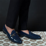 NICHE Blue Patent Dazzle Hooked Loafers