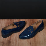 NICHE Blue Patent Dazzle Hooked Loafers