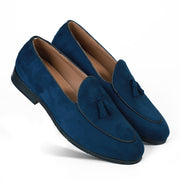 NICHE Blue Suede Dapper Tassel Loafers