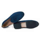 NICHE Blue Suede Dapper Tassel Loafers