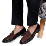 NICHE Brown Patent Dazzle Hooked Loafers