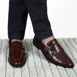 NICHE Cherry Croco Pattern Luxurious Double Monk