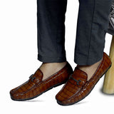 NICHE CHERRY PROFOUND CROCO MOCCASIN - DRVING LOAFER