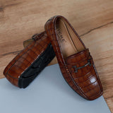 NICHE CHERRY PROFOUND CROCO MOCCASIN - DRVING LOAFER