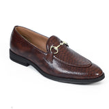 NICHE Cherry Python Print Horsebit Loafers