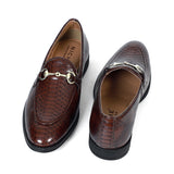 NICHE Cherry Python Print Horsebit Loafers