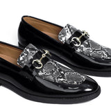 NICHE Black Patent Pablo Horsebit Loafers