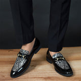 NICHE Black Patent Pablo Horsebit Loafers