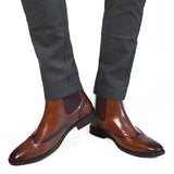 NICHE Russet Brogue Designer Chelsea Boot