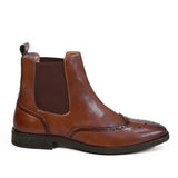 NICHE Russet Brogue Designer Chelsea Boot