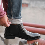 NICHE Black Croc Chelsea Boot