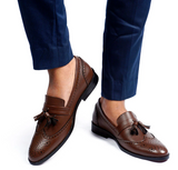 NICHE Brown Semi Brogue Tassel Loafer